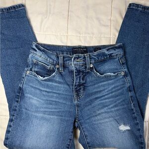 Lucky Brand Women's Distressed Blue Skinny Jeans